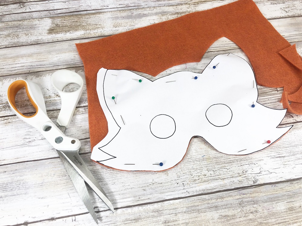 fox head mask template