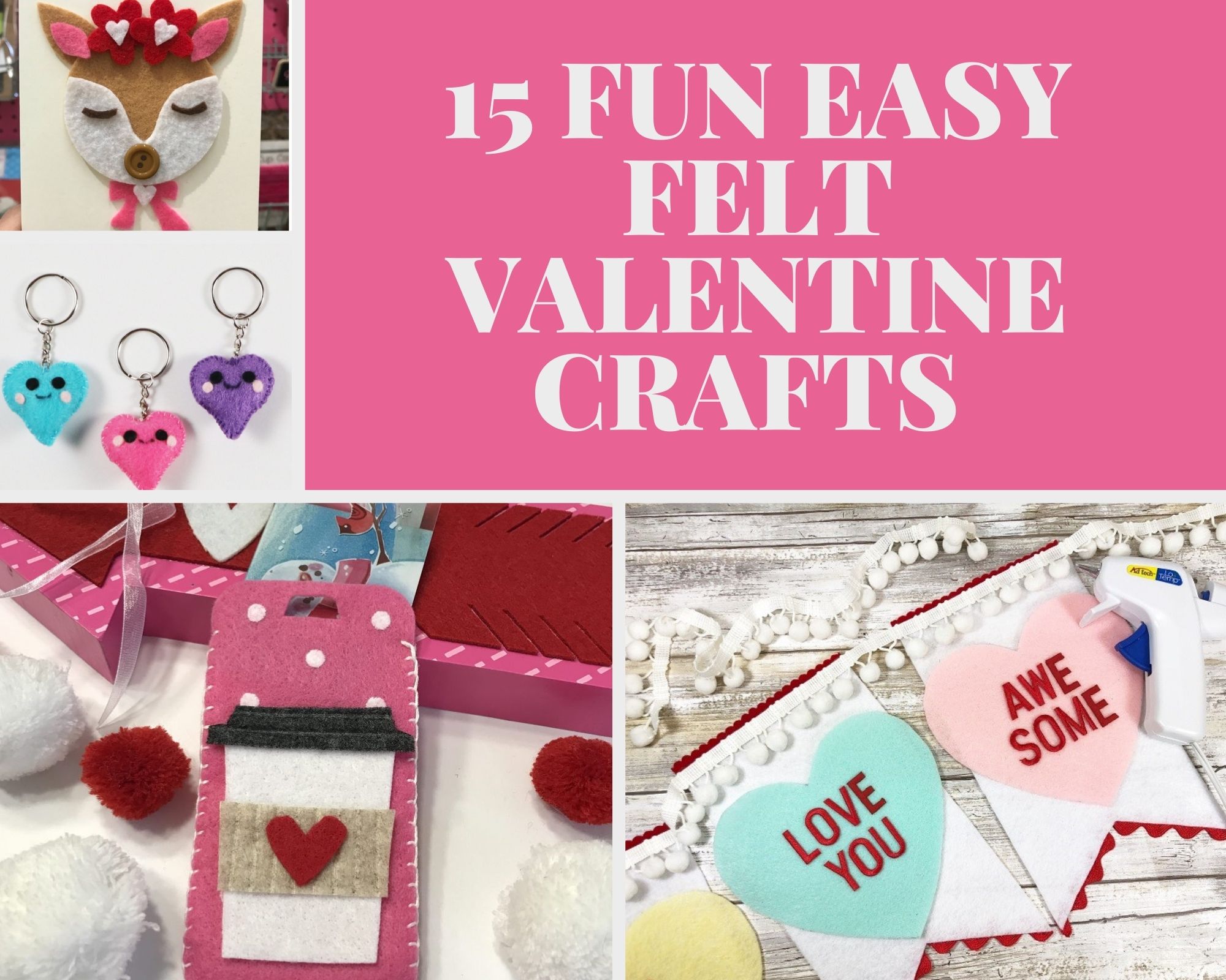 Valentine's Day Felt Hearts • Valentine's Day Crafts • The Inspired Home